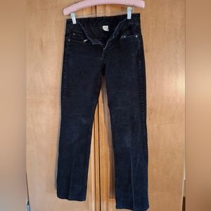 JCrew Lowrise Black Corduroy Jeans Petite 26S Favorite Fit